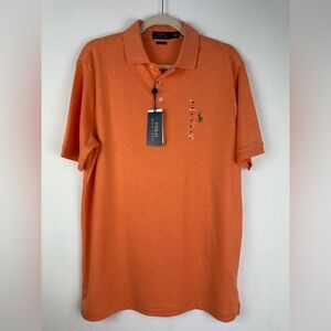 NWT Polo Ralph Lauren Orange Heather Polo Shirt Men’s Size Medium Pony